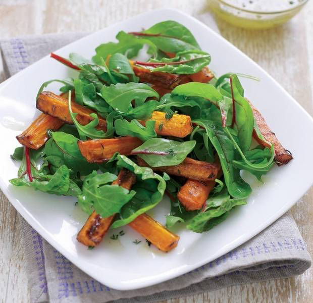 Warm winter carrot salad
