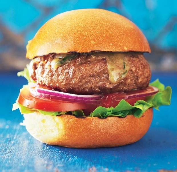 Melt-in-the-middle beef burger