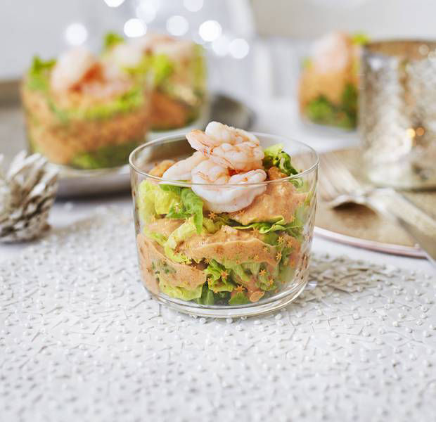 Luxurious prawn and crab cocktail