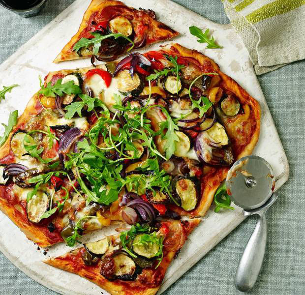 Roasted vegetable pizza recipe