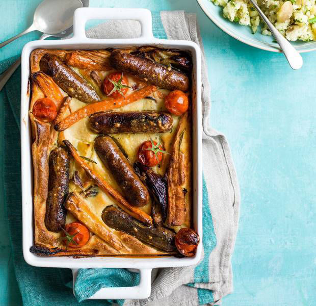 Vegetarian toad-in-the-hole