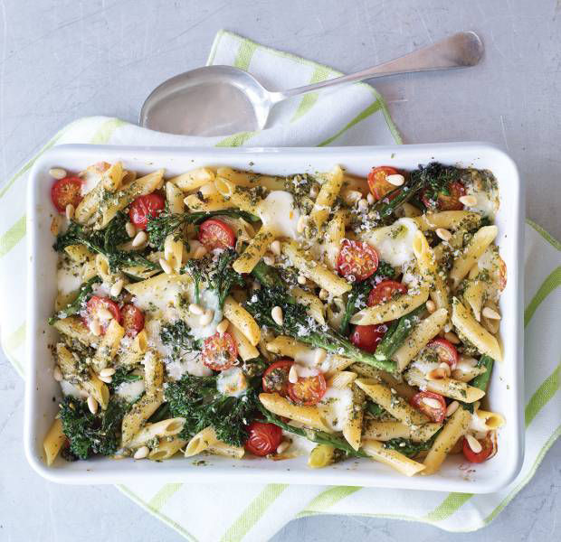 Tenderstem broccoli and pesto pasta