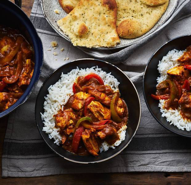 Easy leftover chicken curry for four
