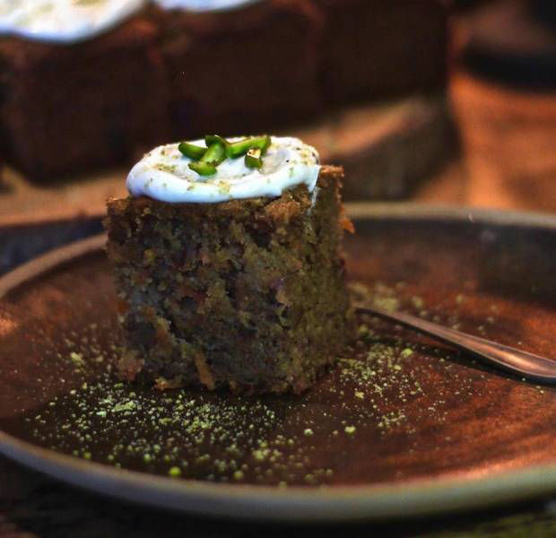 Chetna Makan's carrot and pistachio cakes