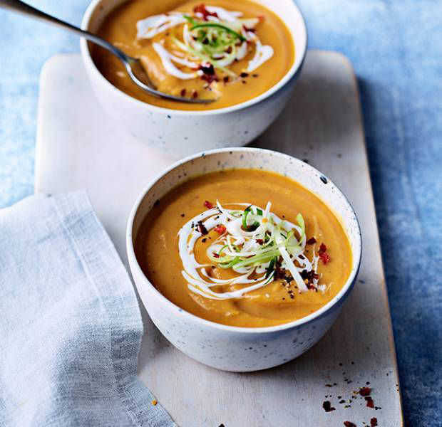 Sweet potato and coconut soup