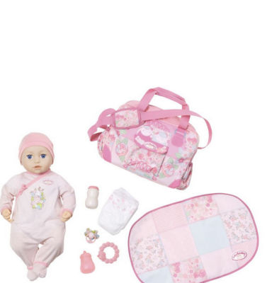 baby annabell mia so soft with changing bag