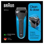 Braun Series 3 310 Electric Shaver, Wet & Dry Razor for Men, Black
