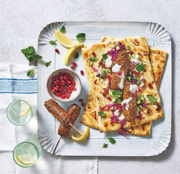Middle Eastern-style lamb flatbreads