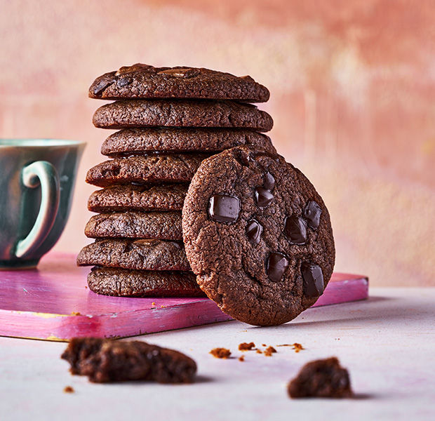 Freeze-ahead double chocolate cookies