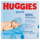 Huggies Pure Baby Wipes 4x56pk
