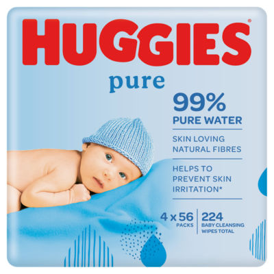 Huggies Pure Baby Wipes - ASDA Groceries