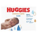 Huggies Pure 'Extra Care' Baby Wipes Wicker Basket 8 Packs 8x56pk