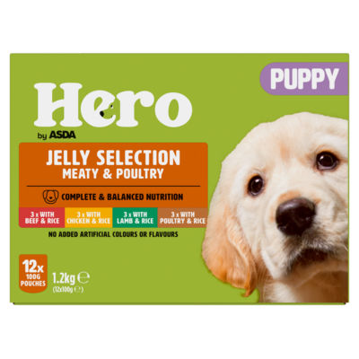 asda hero dog food puppy