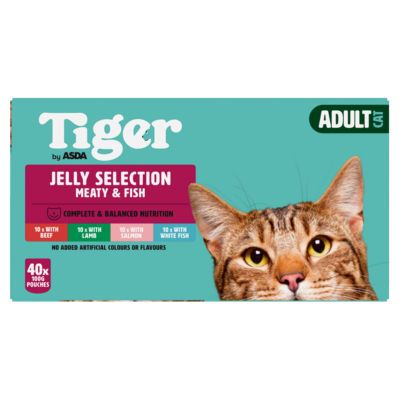 Jelly Adult Cat Food Pouches - ASDA 