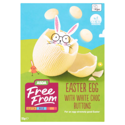 ASDA Free From Free From Easter Egg with White Choc Buttons - ASDA Groceries