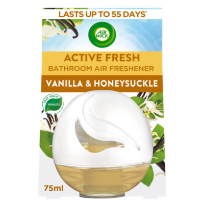 Airwick Active Fresh Bathroom Gel Air Freshener Vanilla and Honeysuckle -  HelloSupermarket