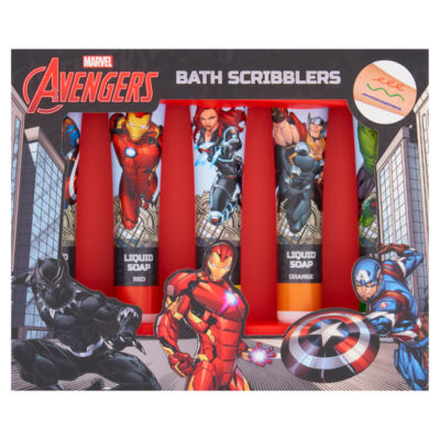 Marvel Avengers Bath Scribblers Liquid Soap 5 x 20ml - HelloSupermarket