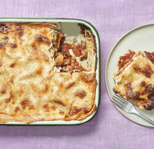 Beat the Budget's loaded vegetable lasagne