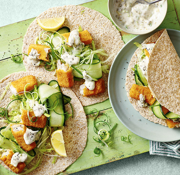 Fish finger wraps with easier-than-you-think tartare sauce