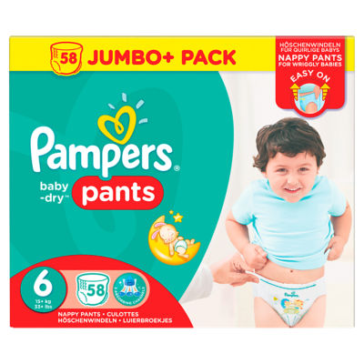 Pampers Baby-Dry Pants Size 6 Nappy 