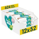 Pampers Sensitive Baby Wipes 12 Packs 12x52