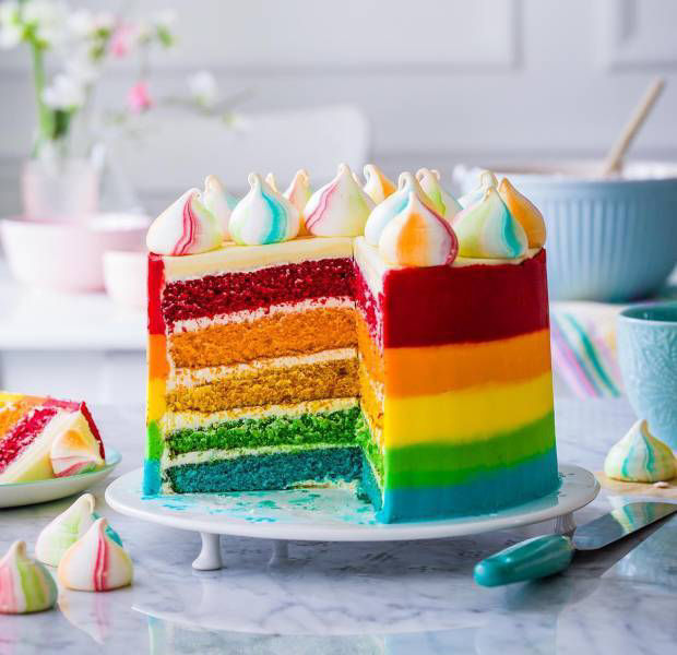 Briony Williams' rainbow cake