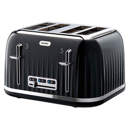 Breville BREVILLE Impressions Kettle and 4 Slice Matching Toaster Set in High Gloss Black 
