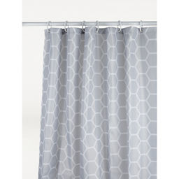 George Home Grey Honeycomb Shower, Grey Geometric Shower Curtain Uk