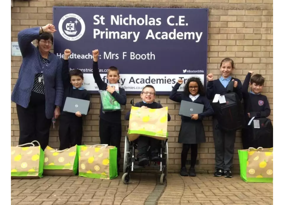 Asda Boston donate laptops to St Nicholas CE Primary Academy