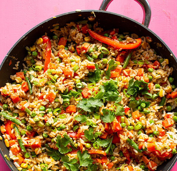 Beat the Budget's Loaded Vegetable Egg Fried Rice