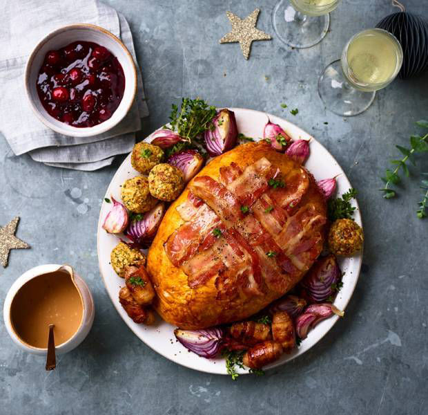 Roast in the bag turkey crown with clementine gravy