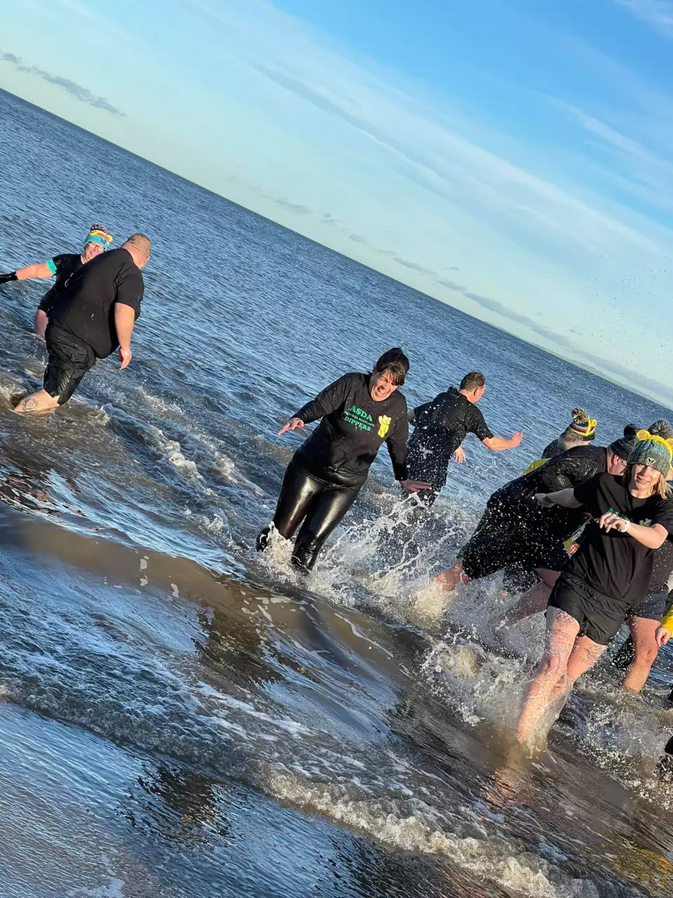 Asda Leith sponsored sea swim for BBC Children in Need