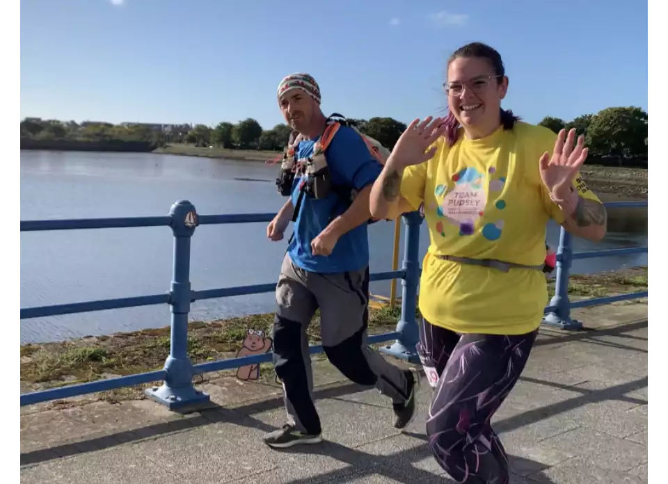 Kate Jones from Asda Pwllheli completed the virtual London Marathon for BBC Children in Need