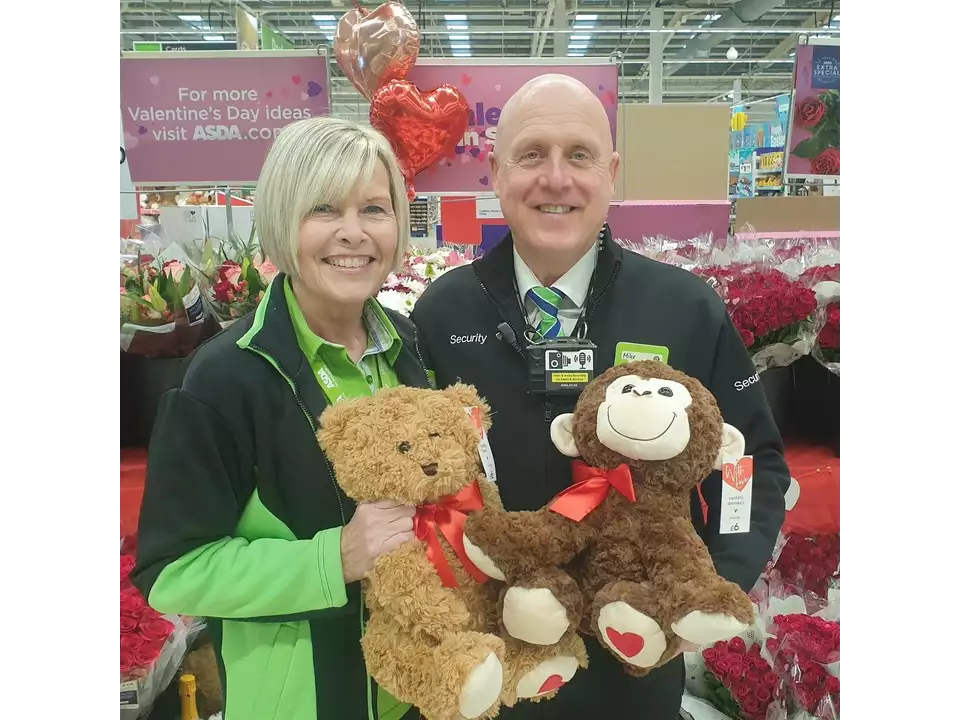 Mike and Lynne Waller from Asda Mount Pleasant celebrate their ruby wedding