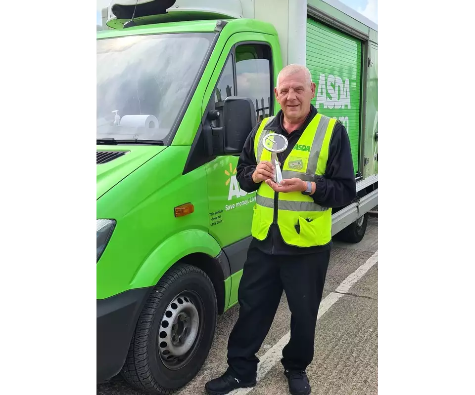Asda delivery driver Ron Teskowski won the Extra Mile award at the Microlise Driver of the Year Awards 2021