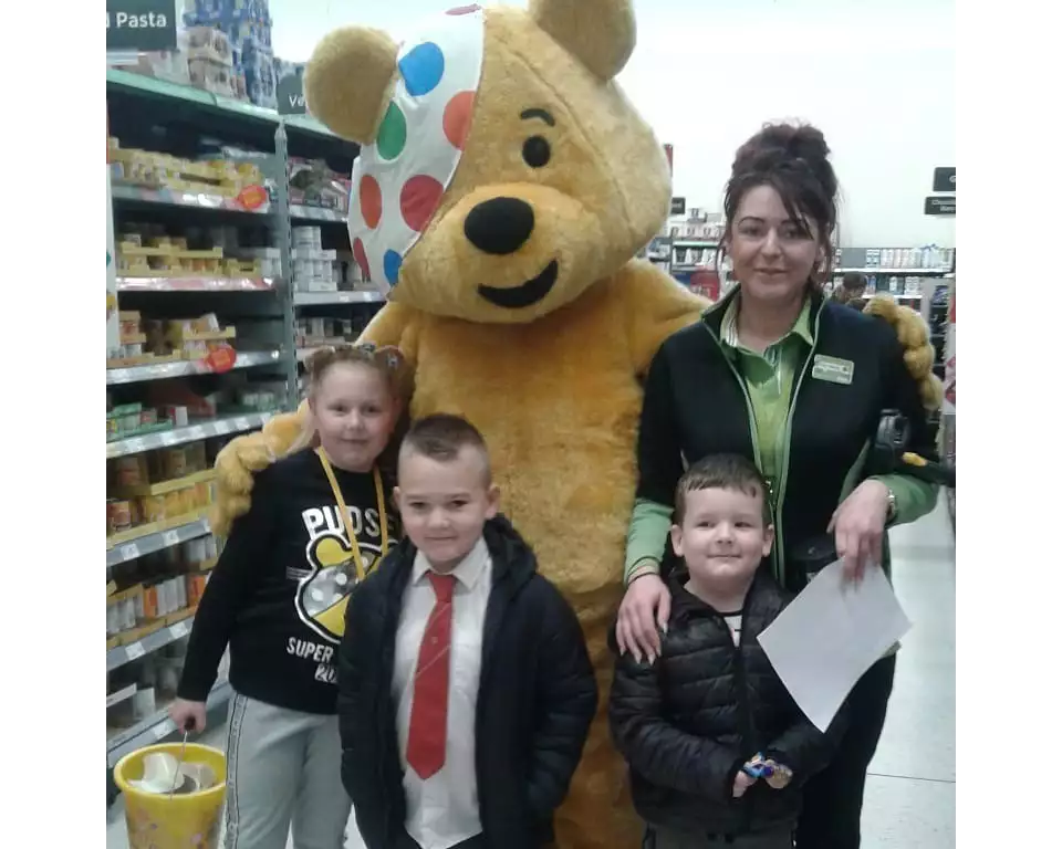 Pudsey at Asda Shaw for BBC Children in Need