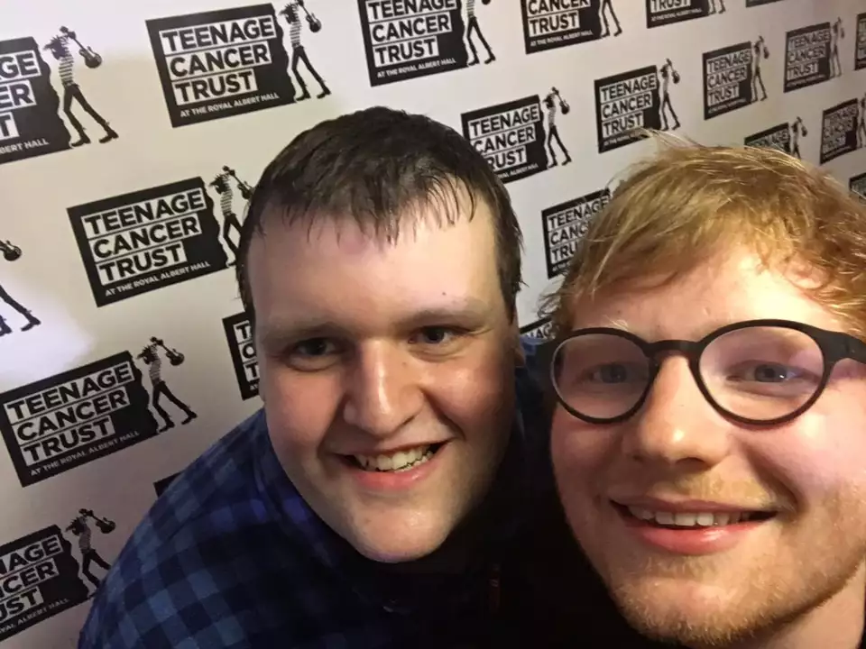 Sheldon Donovan from Asda Worcester needs a stem cell donor. He's here with Ed Sheeran