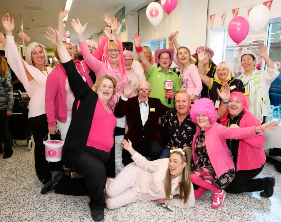 Colleagues at Asda Bexleyheath supporting Tickled Pink