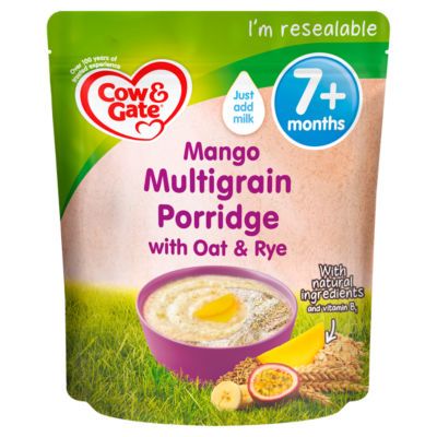 Cow & Gate Mango Multigrain Porridge Baby Cereal 7+ Months