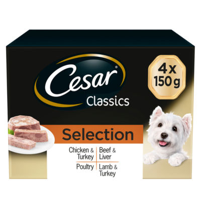 Cesar Classics Jelly Wet Adult 1+ Dog Food Tray Mixed 4x150g
