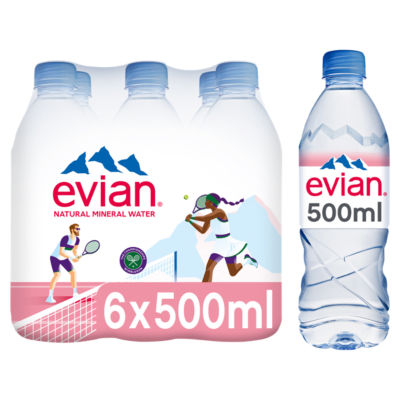 Evian Still Natural Mineral Water Bottles