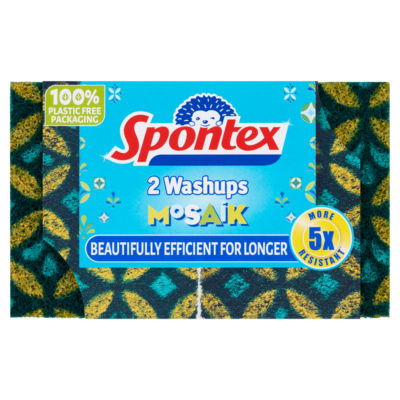 Spontex Washups Mosaik Scourer 2 Pack