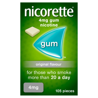 Nicorette Original 4mg Nicotine Gum 105 Pack