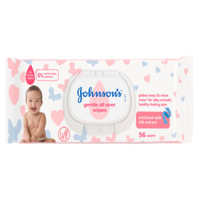 Johnson’s Gentle All Over Wipes 56 Pack
