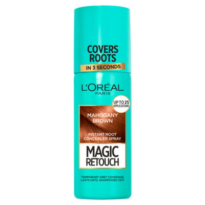 L'Oreal Magic Retouch Mahogany Brown Temporary Instant Grey Root Concealer Spray