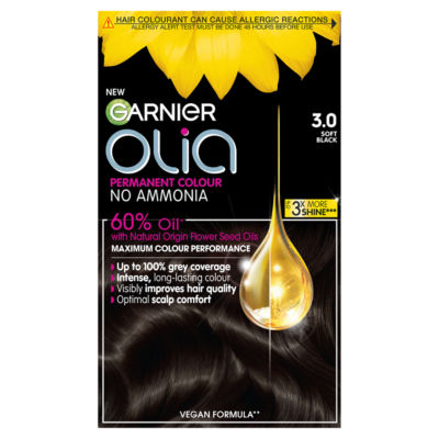Garnier Olia 3.0 Soft Black Permanent Hair Dye
