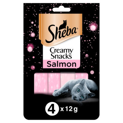 Sheba Creamy Snacks Salmon Cat Treats 4x 12g