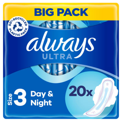 Always Ultra Night (Size 3) Sanitary Towels Wings 20 pads