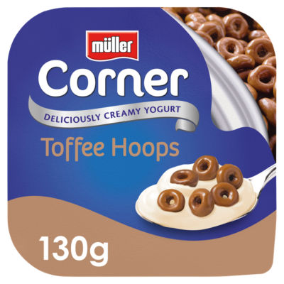 Muller Corner Toffee Yogurt with Chocolate Hoops