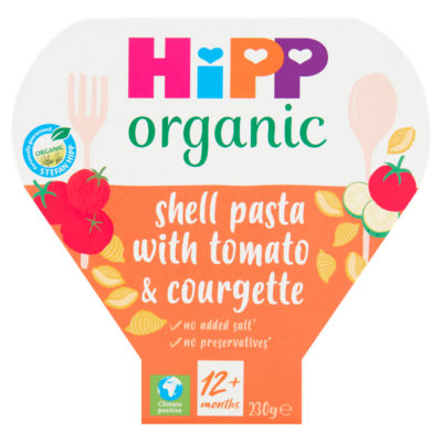 HiPP Shell Pasta With Juicy Tomatoes & Courgettes Toddler Tray Meal 1-3 Years